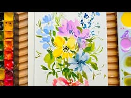 Watercolor Wildflower Bouquet