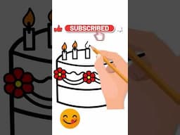 HOW TO DRAW A BIRTHDAY CAKE EASY