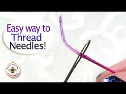 Never use a needle threader again! Easy way to thread your embroidery needles every time!