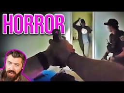 Demon Woman Charges Cops With HUGE Knife!