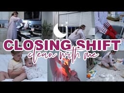 AFTER DARK CLEAN WITH ME | MOM LIFE CLOSING SHIFT | RELAXING CLEAN WITH ME | Lauren Yarbrough
