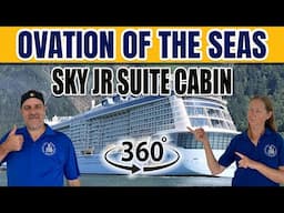 Ovation of the Seas Sky Jr. Suite Cabin 360° Tour  | Tall Man's Cruise Adventures
