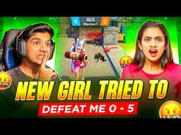 I CHALLENGED😨 NEW GIRL😍| DEFEAT BY 0 - 5🤬| SHE CRIED😭 | FREE FIRE IN TELUGU #dfg  #freefire