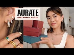 Aurate New York Jewelry Haul Try on & Unboxing | Aurate Discount Code