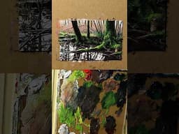 My oil painting of a flooded forest 🎨 #artshorts #oilpainting #artprocess