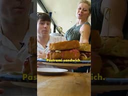 Two Brits can't believe this Texas Pastrami Sandwich!