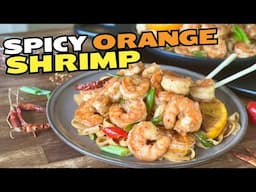 This Puts TAKEOUT to SHAME! Spicy Orange Shrimp with Noodles on the Griddle - Easy Griddle Recipes