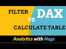 Filter Vs CALCULATETABLE Function in DAX |  | Power BI DAX (54)