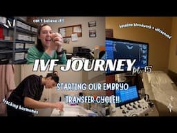 IVF JOURNEY pt15| starting our IVF transfer cycle!! doing baseline ultrasound and bloodwork