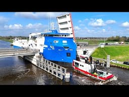 De HAWAIKINUI 2 van  Royal Bodewes naar de zeesluizen van Delfzijl.   4K.