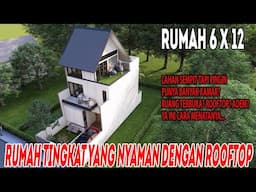 Cara menata rumah sempit nyaman 6x12 banyak ruang dan bukaan.
