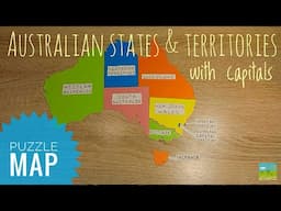 Australian states and territories with their capitals Puzzle map of Australia