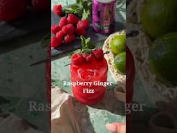 RASPBERRY GINGER DRINK  #youtubeshorts #cocktail #drink #shorts #recipe #healthy #drink