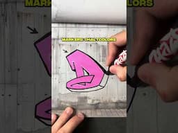 How to draw graffiti letter D using acrylic markers @haltcolors #graffiti #markers #art