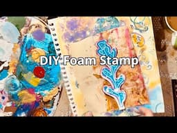 DIY FOAM STAMP and FLOWER EMBELLISHMENT