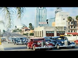 1930s - Los Angeles, Hollywood in color [60fps,Remastered] w/sound design added