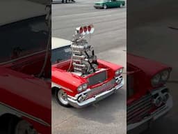 TRIPLE Supercharged 1958 Chevy Biscayne Cruisin’ Talladega Superspeedway #sickcarsandtrucks