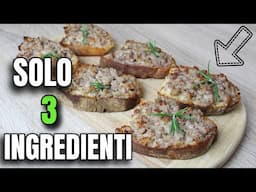 Crostini con Salsiccia e Stracchino Croccantissimi #crostini #salsiccia #stracchino #bruschette