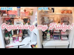 Cleaning & Organizing My MESSY Fridge | Fridge Organization Ideas