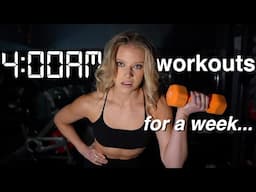 working out at 4:00am for a week... here's what happened.