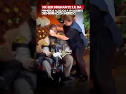 Mujer migrante le da primeros auxilios a un agente de migración herido