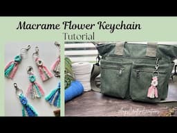 Macrame Flower Keychain Tutorial (Beginner Friendly)