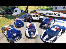 GTA 5 - Stealing RARE POLICIA CARS With Franklin | (Real Life Cop Cars #341