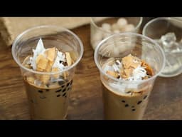 Cà phê dừa dầm mát lạnh | Coconut coffee dessert