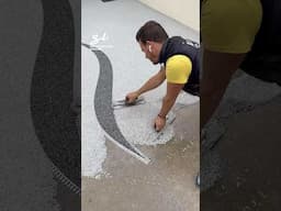 Stone Carpet Flooring! 😍 #driveway #process #cars