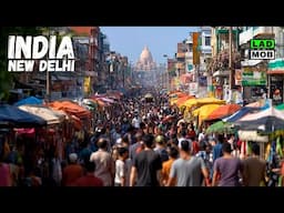 Busy Streets of New Delhi - India ▪︎ 4K HDR Walking Tour