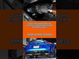 BMW Z4 M40i G29 B58 : Catless Downpipe 200 cell high flow cat With Heat Shield by MHD Exhaust