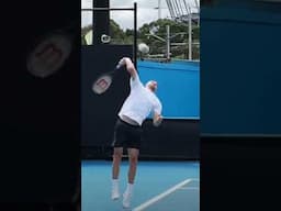 Key positions for your #tennisserve! Shoulder over shoulder staying side on!