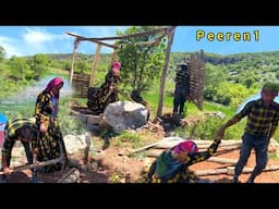 Khadija and Saleh's Spring Shelter: Building a Wooden House Among the Trees2025