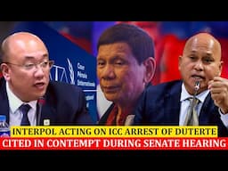 Interpol Representative Acting on ICC Arrest of Duterte CITED IN CONTEMPT during Senate Hearing