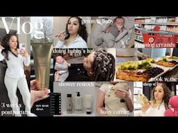 Postpartum VLOG: baby carrier +shower restock +tjmaxx haul +Dubai chocolate +grwm & baby +etc.
