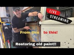 Combe Valley Campers is live restoring old paint!
