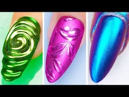 3D Chrome Nail Art Ideas 💅  Viral 2025 Mirror Nails & Embossed Design Trends