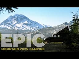 Solo exploring in the Oregon Cascades yields a stunning mountain vista campsite