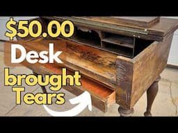 Ep. 123 ANTIQUE Desk RESTORATION Story You WON'T Soon FORGET...