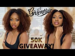 50k GIVEAWAY‼️ Featuring Her Given Hair❗️Thank You For 50,000| Natural Coily Lacefront Wig, HGH