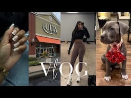 VLOG | MEET THE PUPPY, QUICK TRAVEL PREP, TRYING SOMETHING NEW, SHOPPING FOR HER, GYM + MORE