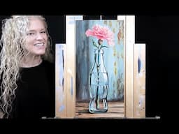 COLA CARNATION-Learn How to Draw and Paint with Acrylics-Easy Beginner Acrylic Painting Tutorial