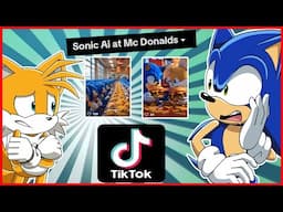 Sonic and Tails Look at cursed Sonic A.I TikToks