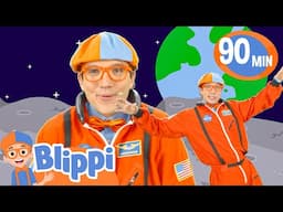 Blippi To Be An Astronauts! | Classic Blippi Adventures | Vehicle Videos for Kids | Moonbug Kids