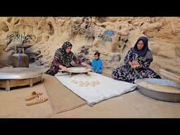 🔥🪨 Amazing Cave Bread Baking Challenge!: A unique experience of nomadic life