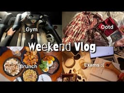 Weekend Vlog (Gym, Brunch & Exams) 🎀📚