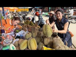 Market show: Buy Durian fruit and some ingredient for cooking / Durian fruit recipe
