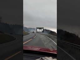 Big smoke by the road