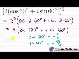 De Moivre's Theorem Practice Test Full Solutions