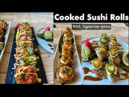 3 Different Cooked Sushi at Home Better than Restaurant || Deep Fried Sushi Rolls Recipe